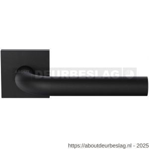 GPF Bouwbeslag ZwartWit GPF1000.61-02R Aka deurkruk gatdeel op vierkant rozet 50x8 mm rechtswijzend zwart - R21019959 - afbeelding 1