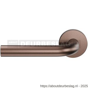 GPF Bouwbeslag Anastasius GPF1000.A2-00 L/R Aka L-model 19 mm deurkruk gatdeel op rond rozet 50x8 mm links-rechtswijzend Bronze blend - R21009961 - afbeelding 1