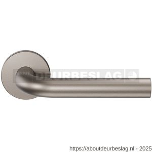GPF Bouwbeslag Anastasius GPF1000.A3-00 Aka L-model 19 mm deurkruk op rond rozet 50x8 mm Mocca blend - R21010590 - afbeelding 1