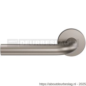GPF Bouwbeslag Anastasius GPF1000.A3-00 L/R Aka L-model 19 mm deurkruk gatdeel op rond rozet 50x8 mm links-rechtswijzend Mocca blend - R21009962 - afbeelding 1