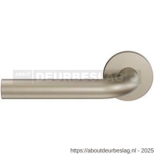 GPF Bouwbeslag Anastasius GPF1000.A4-00 L/R Aka L-model 19 mm deurkruk gatdeel op rond rozet 50x8 mm links-rechtswijzend Champagne blend - R21009963 - afbeelding 1