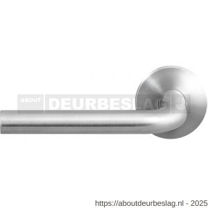 GPF Bouwbeslag RVS GPF1001.09-00L/R Aka deurkruk gatdeel op rond rozet RVS 50x8 mm links-rechtswijzend RVS geborsteld - R21009964 - afbeelding 1