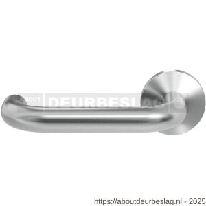 GPF Bouwbeslag RVS GPF1005.09-00L/R Hoa deurkruk gatdeel op rond rozet 50x8 mm links-rechtswijzend RVS geborsteld - R21009967 - afbeelding 1