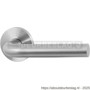 GPF Bouwbeslag Entree GPF100VR L-model 19 mm deurkruk op rozet 53x6 mm RVS geborsteld - R21009206 - afbeelding 1