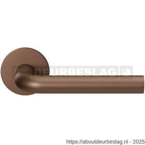 GPF Bouwbeslag Entree GPF100VRA2R L-model 19 mm deurkruk gatdeel op rozet 53x6 mm rechtswijzend Bronze blend - R21016791 - afbeelding 1