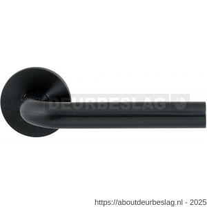 GPF Bouwbeslag Entree GPF100VRP1 L-model 19 mm deurkruk op rozet 53x6,5 mm PVD antraciet - R21009977 - afbeelding 1