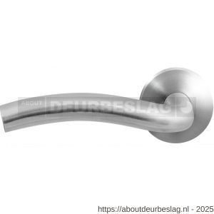 GPF Bouwbeslag RVS GPF1010.09-00L Kui deurkruk gatdeel op rond rozet RVS 50x8 mm linkswijzend RVS geborsteld - R21009982 - afbeelding 1