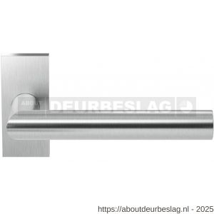 GPF Bouwbeslag RVS GPF1015.09-01 Toi deurkruk op rechthoekig rozet RVS 70x32x10 mm RVS geborsteld - R21009217 - afbeelding 1
