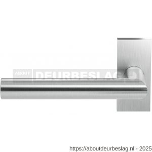 GPF Bouwbeslag RVS GPF1015.09-01L Toi deurkruk gatdeel op rechthoekig rozet RVS 70x32x10 mm linkswijzend RVS geborsteld - R21009985 - afbeelding 1