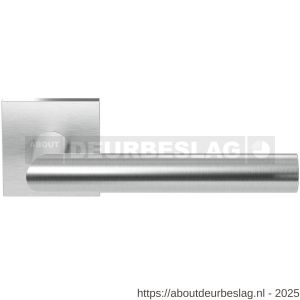 GPF Bouwbeslag RVS GPF1015.09-02 Toi deurkruk op vierkant rozet RVS 50x50x8 mm RVS geborsteld - R21009218 - afbeelding 1