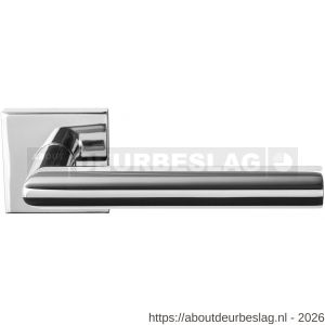 GPF Bouwbeslag RVS GPF1015.49-02 Toi L-haaks model 19 mm deurkruk op vierkant rozet 50xx8 mm RVS gepolijst - R21013811 - afbeelding 1