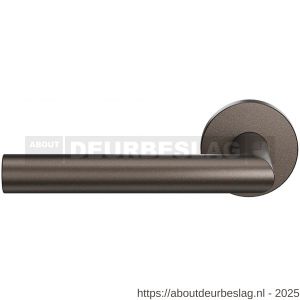 GPF Bouwbeslag Anastasius GPF1015.A1-00 L/R Toi L-haaks model 19 mm deurkruk gatdeel op rond rozet 50x8 mm links-rechtswijzend Dark blend - R21009991 - afbeelding 1
