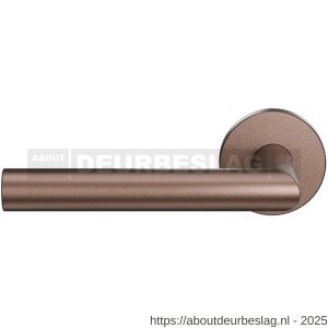 GPF Bouwbeslag Anastasius GPF1015.A2-00 L/R Toi L-haaks model 19 mm deurkruk gatdeel op rond rozet 50x8 mm links-rechtswijzend Bronze blend - R21009992 - afbeelding 1