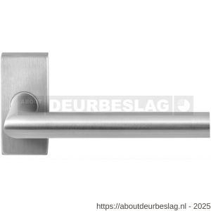 GPF Bouwbeslag RVS GPF1016.09-01 Toi deurkruk op rechthoekig rozet RVS 70x32x10 mm RVS geborsteld - R21009221 - afbeelding 1