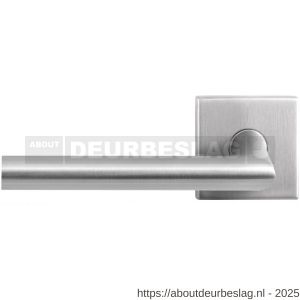 GPF Bouwbeslag RVS GPF1016.02L Toi deurkruk gatdeel op vierkant rozet RVS 50x50x8 mm linkswijzend RVS geborsteld - R21009998 - afbeelding 1