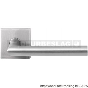 GPF Bouwbeslag RVS GPF1016.02R Toi deurkruk gatdeel op vierkant rozet RVS 50x50x8 mm rechtswijzend RVS geborsteld - R21009999 - afbeelding 1