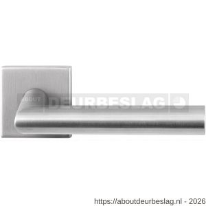 GPF Bouwbeslag RVS GPF1020.09-02 Mai deurkruk op vierkant rozet RVS 50x50x8 mm RVS geborsteld - R21009225 - afbeelding 1