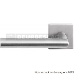 GPF Bouwbeslag RVS GPF1020.02L Mai deurkruk gatdeel op vierkant rozet RVS 50x50x8 mm linkswijzend RVS geborsteld - R21010004 - afbeelding 1