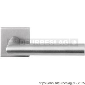GPF Bouwbeslag RVS GPF1020.02R Mai deurkruk gatdeel op vierkant rozet RVS 50x50x8 mm rechtswijzend RVS geborsteld - R21010005 - afbeelding 1