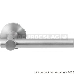 GPF Bouwbeslag RVS GPF1025.09-00 Roto deurkruk op rond rozet RVS 50x8 mm RVS geborsteld - R21009226 - afbeelding 1
