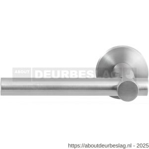 GPF Bouwbeslag RVS GPF1025.09-00L/R Roto deurkruk gatdeel op rond rozet RVS 50x8 mm links-rechtswijzend RVS geborsteld - R21010006 - afbeelding 1