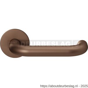 GPF Bouwbeslag Entree GPF105VRA2R U-model 19 mm deurkruk gatdeel op rozet 53x6 mm rechtswijzend Bronze blend - R21016803 - afbeelding 1