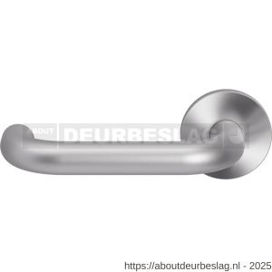 GPF Bouwbeslag Entree GPF105VRL U-model 19 mm deurkruk gatdeel op rozet 53x6 mm linkswijzend RVS geborsteld - R21010011 - afbeelding 1