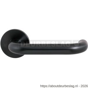 GPF Bouwbeslag Entree GPF105VRP1R U-model 19 mm deurkruk gatdeel op rozet 53x6 mm rechtswijzend PVD antraciet - R21010014 - afbeelding 1