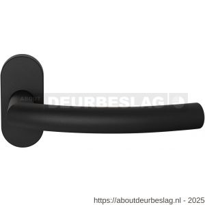 GPF Bouwbeslag ZwartWit GPF1075.61-04 Tonga deurkruk op ovaal rozet 70x32 mm zwart - R21019973 - afbeelding 1