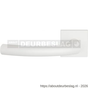 GPF Bouwbeslag ZwartWit GPF1075.62-02L Tonga deurkruk gatdeel op vierkant rozet wit 50x8 mm linkswijzend - R21019980 - afbeelding 1