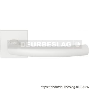 GPF Bouwbeslag ZwartWit GPF1075.62-02R Tonga deurkruk gatdeel op vierkant rozet 50x8 mm rechtswijzend wit - R21019982 - afbeelding 1
