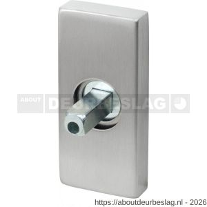 GPF Bouwbeslag RVS GPF1100.01.400 rechthoekig Click rozet 70x32x10 mm met vastgelaste knopvastzetter RVS geborsteld - R21016814 - afbeelding 1