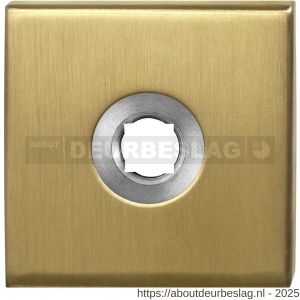 GPF Bouwbeslag PVD GPF1100.02P4L vierkant click rozet 50x50x8 mm linksdraaiend PVD mat messing - R21003646 - afbeelding 1
