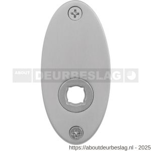 GPF Bouwbeslag RVS GPF1100.03 ovaal platte rozet 80x38x2 mm RVS geborsteld - R21003653 - afbeelding 1