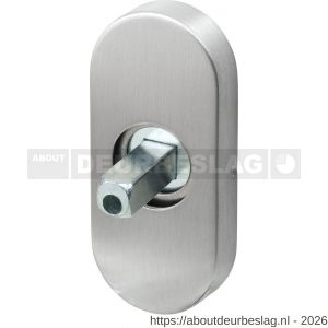 GPF Bouwbeslag RVS GPF1100.04.400 ovaal Click rozet 70x32x10 mm met vastgelaste knopvastzetter RVS geborsteld - R21016815 - afbeelding 1