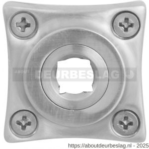 GPF Bouwbeslag RVS GPF1100.09 klassiek vierkante rozet 38x38x5 mm RVS geborsteld - R21003667 - afbeelding 1