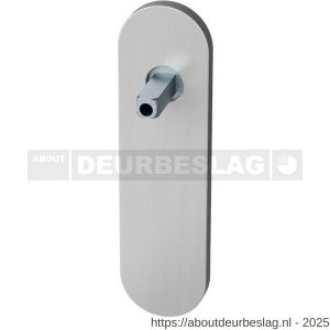 GPF Bouwbeslag RVS GPF1100.10.400 blind kortschild gatdeel afgerond 170x46x8 mm blind met vastgelaste knopvastzetter RVS geborsteld - R21016657 - afbeelding 1