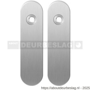 GPF Bouwbeslag RVS GPF1100.10 blind kortschild afgerond enkelverend 169x46x8,5 mm blind RVS geborsteld - R21003905 - afbeelding 1