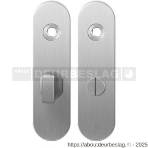 GPF Bouwbeslag RVS GPF1100.10 WC55/8 groot kortschild afgerond enkelverend 169x46x8,5 mm WC55/8 grote deurknop RVS geborsteld - R21003868 - afbeelding 1
