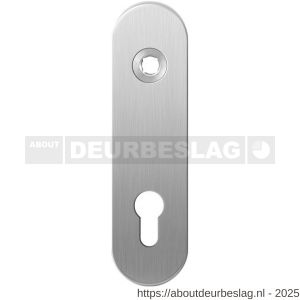 GPF Bouwbeslag RVS GPF1100.10L PC72 kortschild gatdeel afgerond 169x46x8,5 mm PC72 linkswijzend RVS geborsteld - R21003896 - afbeelding 1
