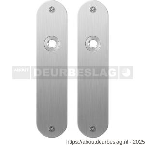 GPF Bouwbeslag RVS GPF1100.12 blind plaatschild afgerond zonder veer 181x41x2 mm blind RVS geborsteld - R21004130 - afbeelding 1
