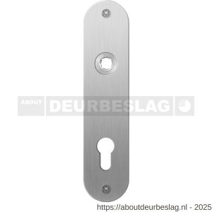 GPF Bouwbeslag RVS GPF1100.12L/R PC72 plaatschild afgerond zonder veer 181x41x2 mm PC72 links-rechtswijzend RVS geborsteld - R21003981 - afbeelding 1