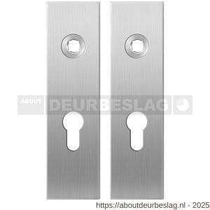 GPF Bouwbeslag RVS GPF1100.15 PC55 kortschild rechthoekig enkelverend 169x46x8,5 mm PC55 RVS geborsteld - R21003883 - afbeelding 1
