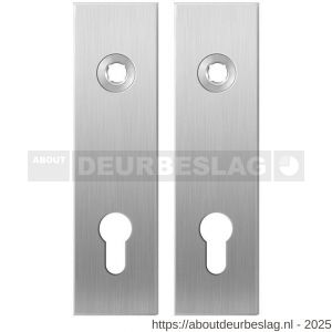 GPF Bouwbeslag RVS GPF1100.15 PC72 kortschild rechthoekig enkelverend 169x46x8,5 mm PC72 RVS geborsteld - R21003882 - afbeelding 1