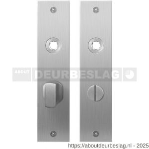 GPF Bouwbeslag RVS GPF1100.16 WC57/5 groot plaatschild rechthoekig zonder veer 181x41x2 mm WC57/5 grote deurknop RVS geborsteld - R21004147 - afbeelding 1