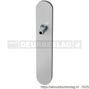 GPF Bouwbeslag RVS GPF1100.20.401 BB56 langschild gatdeel afgerond 220x40x8 mm BB56 met vastgelaste knopvastzetter RVS geborsteld - R21016668 - afbeelding 1
