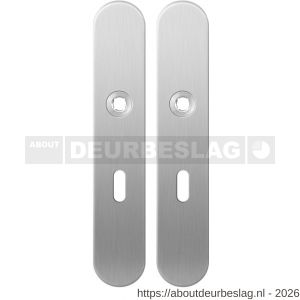 GPF Bouwbeslag RVS GPF1100.20 BB56 langschild afgerond enkelverend 218x40x8,5 mm BB56 RVS geborsteld - R21004185 - afbeelding 1