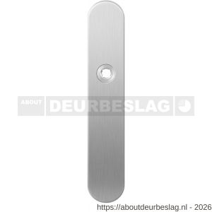 GPF Bouwbeslag RVS GPF1100.20L blind langschild gatdeel afgerond 218x40x8,5 mm blind linkswijzend RVS geborsteld - R21004179 - afbeelding 1