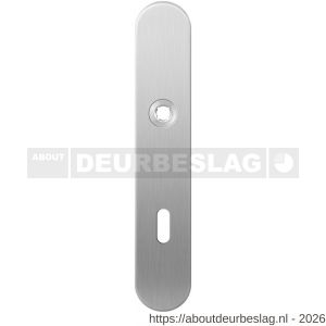 GPF Bouwbeslag RVS GPF1100.20R BB72 langschild gatdeel afgerond 218x40x8,5 mm BB72 rechtsdraaiend RVS geborsteld - R21004263 - afbeelding 1