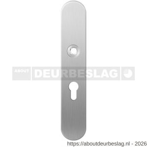 GPF Bouwbeslag RVS GPF1100.20R PC55 langschild gatdeel afgerond 218x40x8,5 mm PC55 rechtsdraaiend RVS geborsteld - R21004262 - afbeelding 1